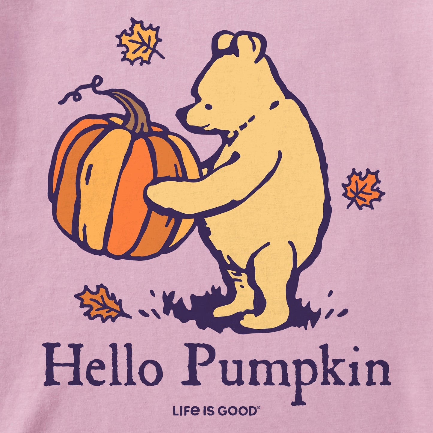 Women's Winnie Hello Pumpkin Long Sleeve Crusher Tee