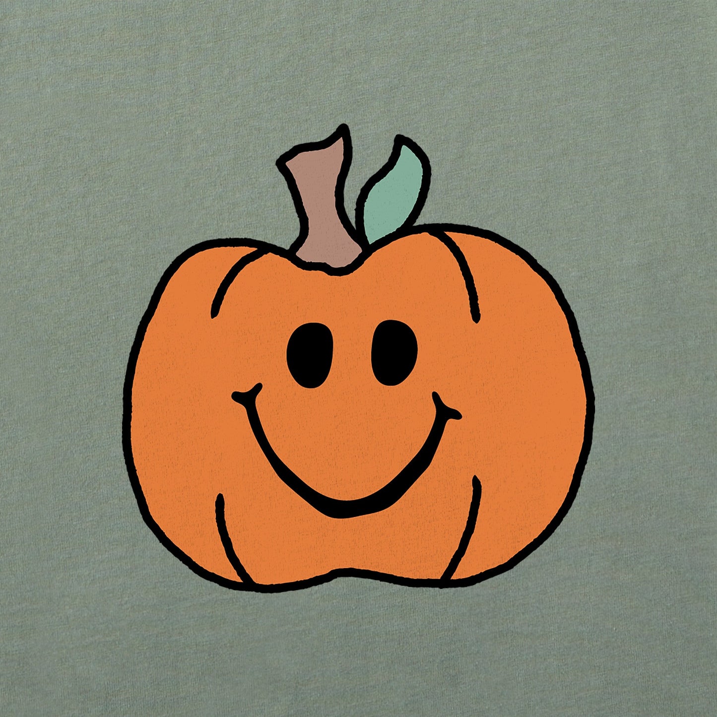Women's Smiley Pumpkin Long Sleeve Crusher Tee