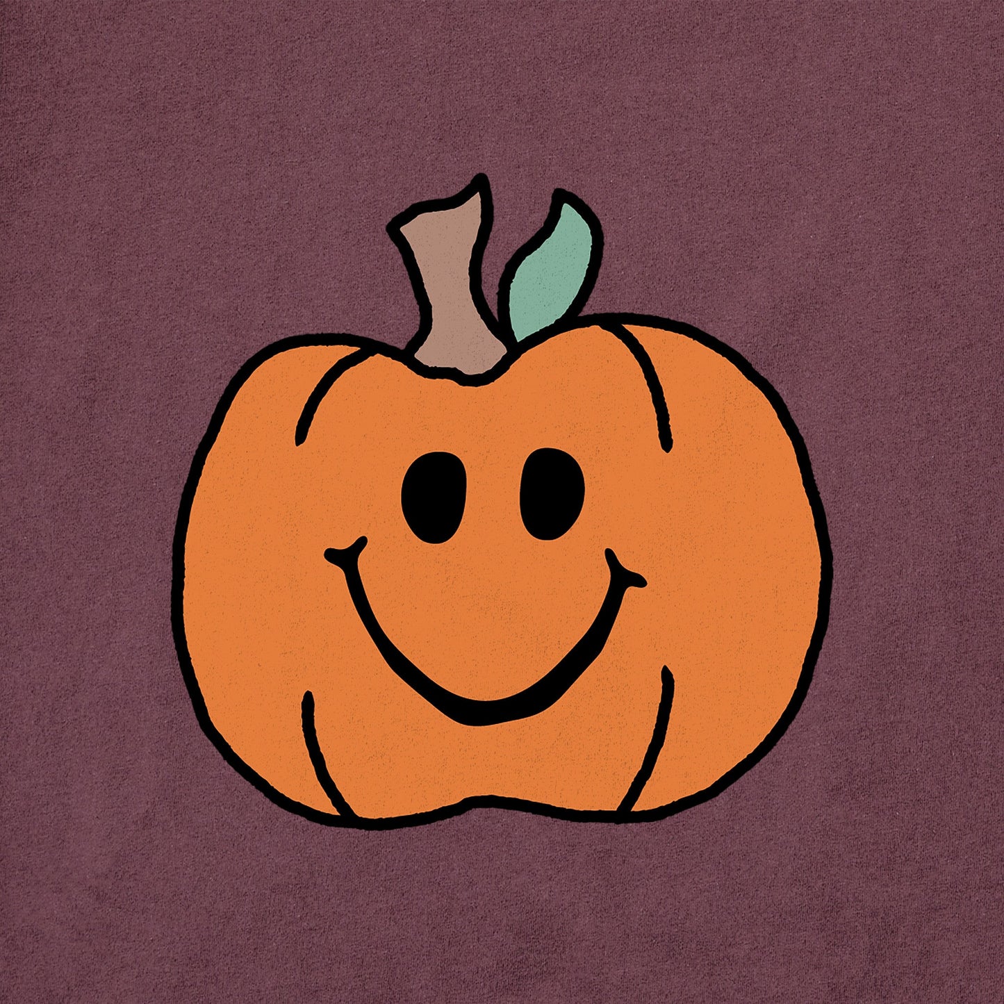 Women's Smiley Pumpkin Long Sleeve Crusher Tee