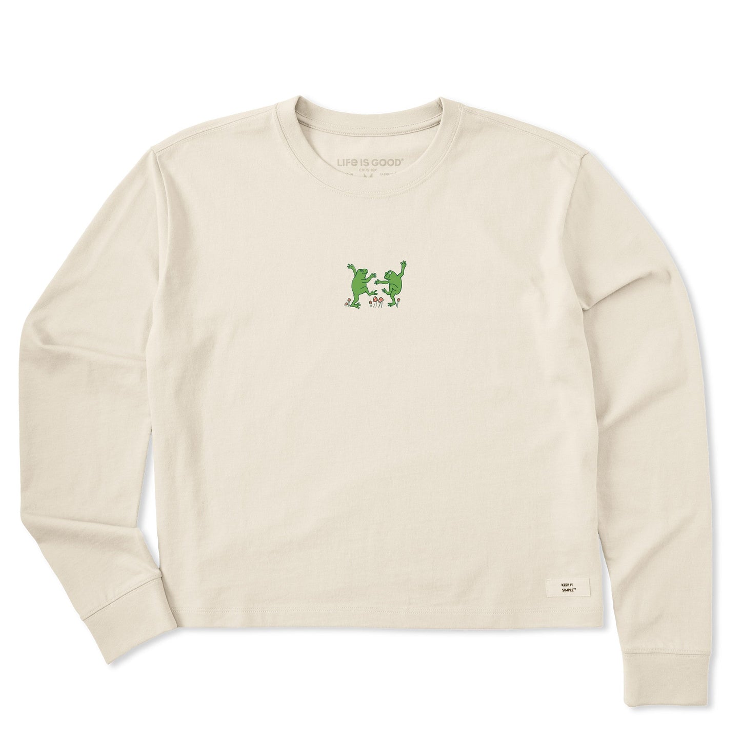 Women's Dancing Frogs Long Sleeve Crusher Boxy Tee
