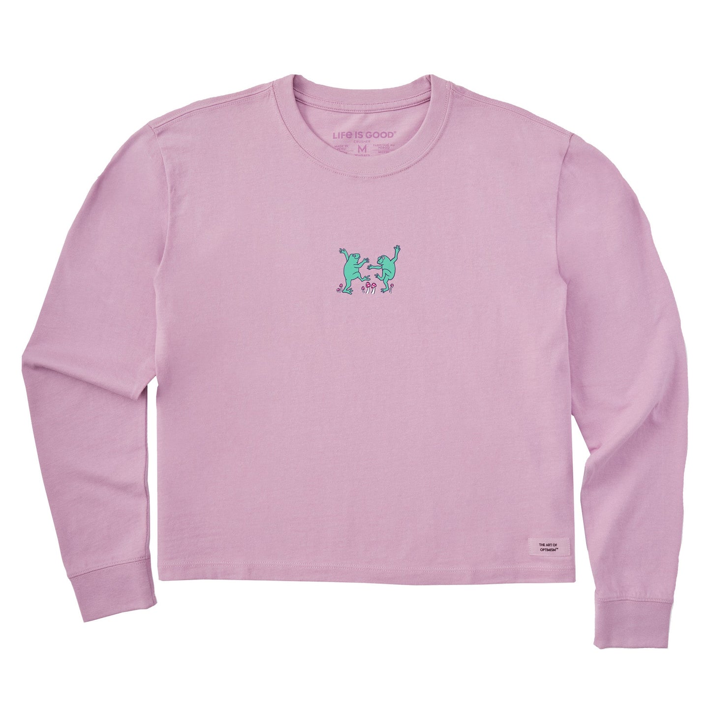 Women's Dancing Frogs Long Sleeve Crusher Boxy Tee