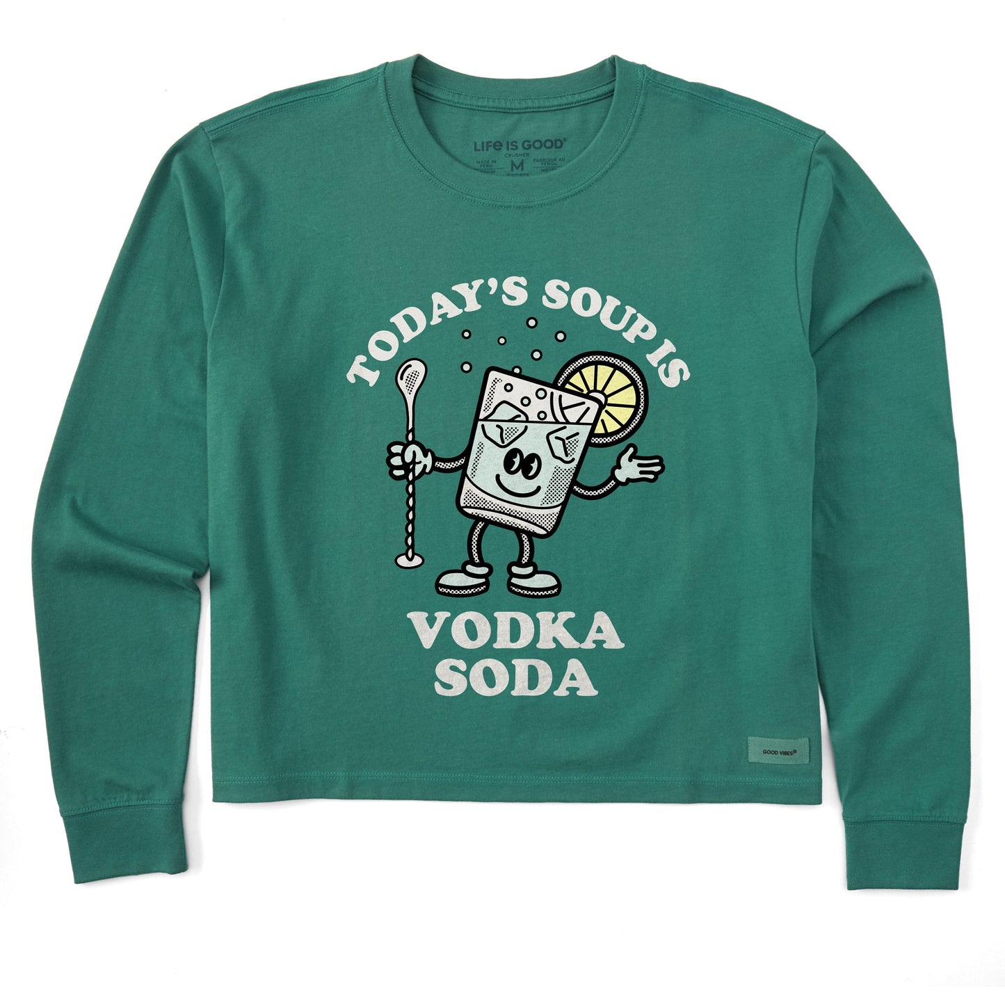 Women's Vodka Soup Long Sleeve Crusher Boxy Tee