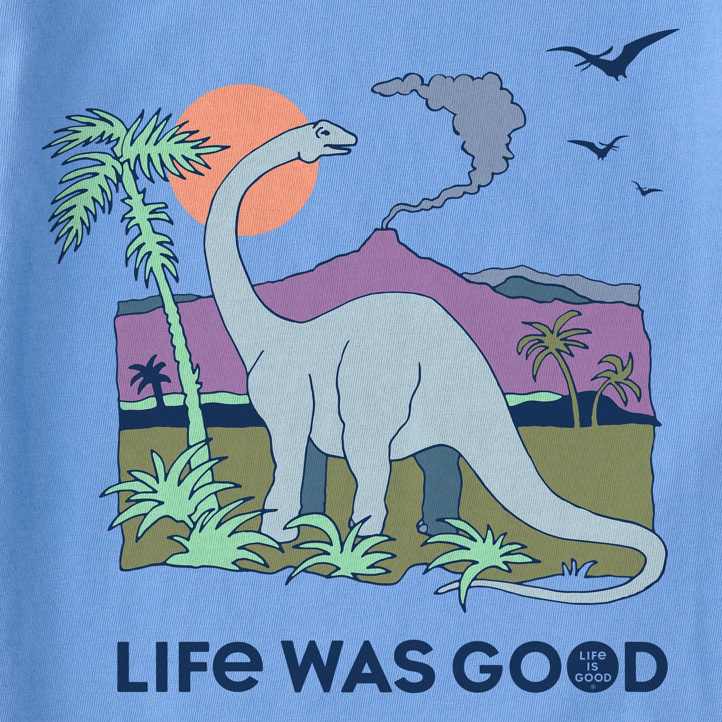 Women's Dinosaur Life was Good Long Sleeve Crusher Boxy Tee