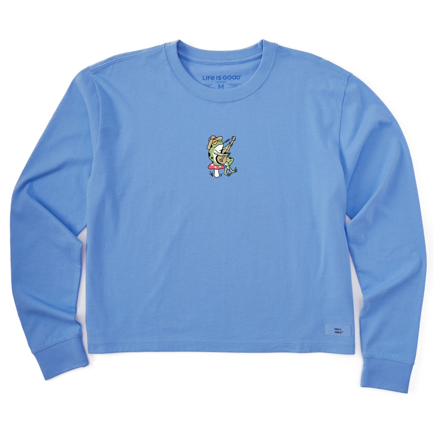 Women's Frog Guitar Long Sleeve Crusher Boxy Tee