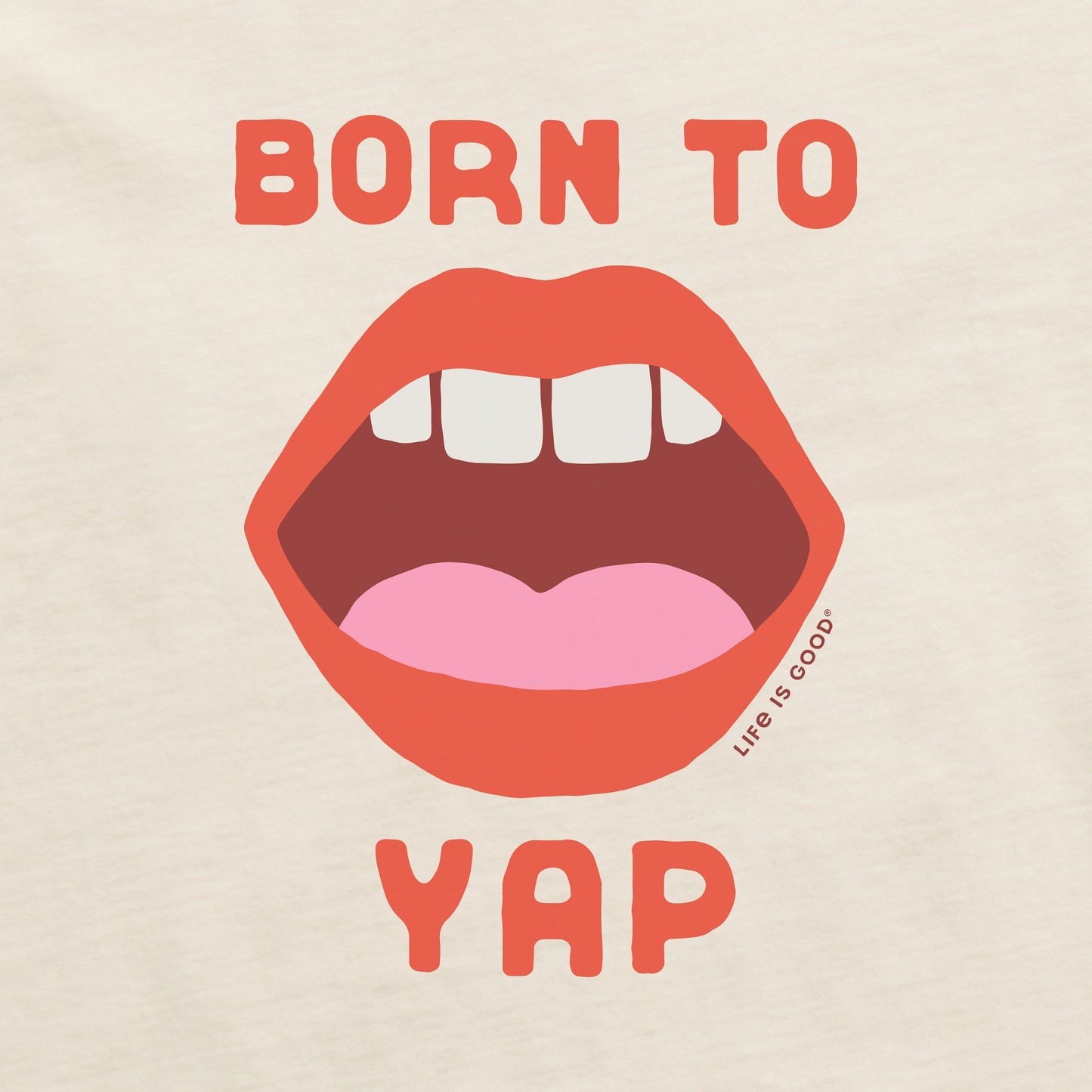 Women's Born to Yap Long Sleeve Crusher Boxy Tee