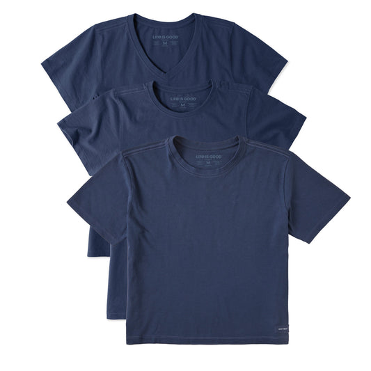 Women's Solid 3-Pack Crusher Variety