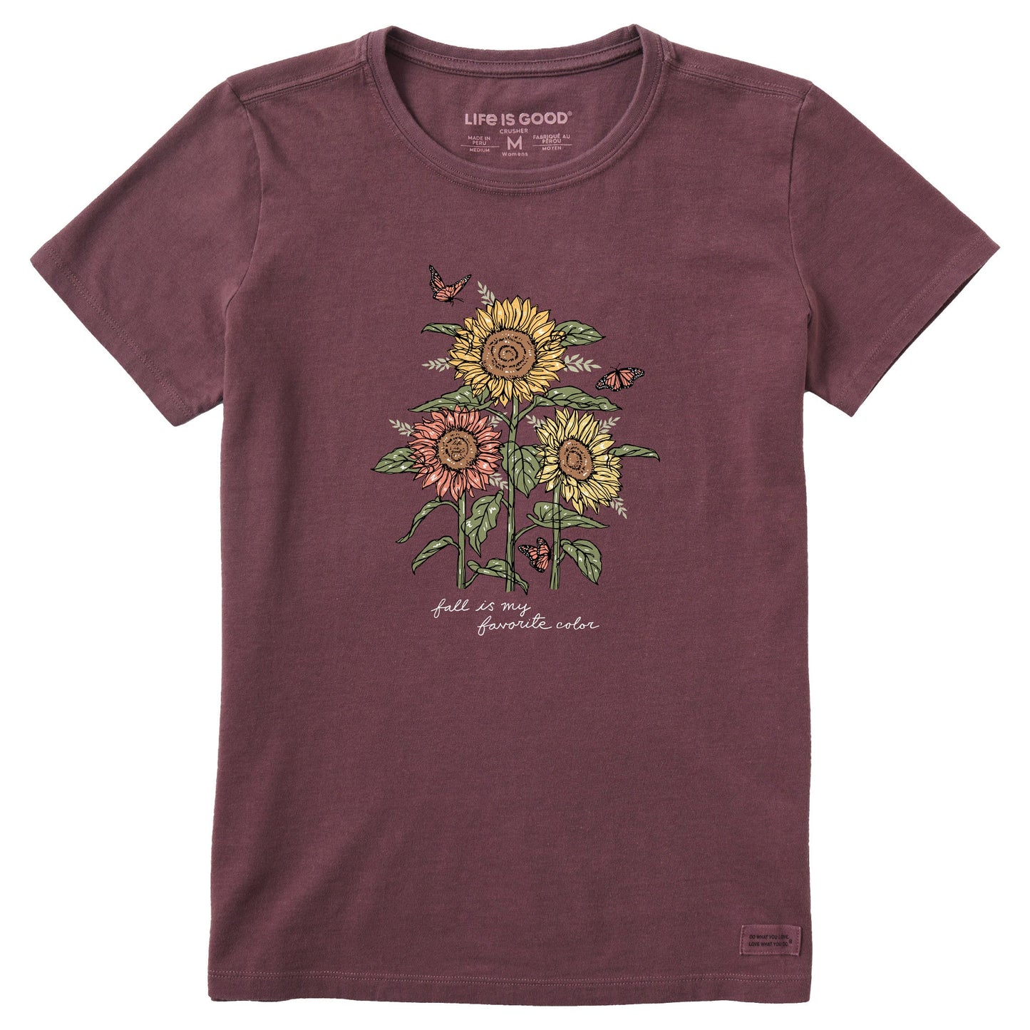 Women's Fall is my Favorite Sunflowers Short Sleeve Crusher Tee