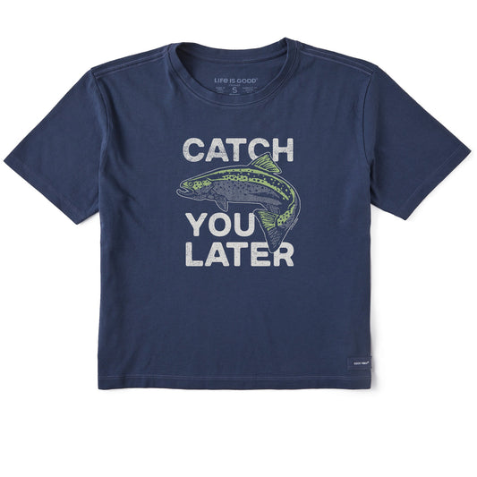 Women's Catch You Later Trout Short Sleeve Crusher Boxy Tee
