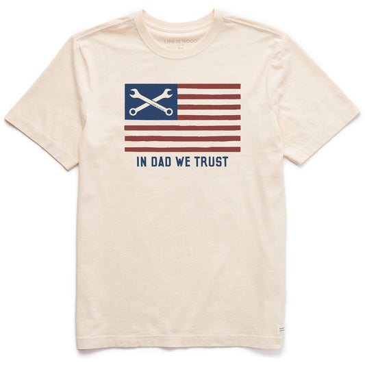 Men's In Dad We Trust Flag Short Sleeve Crusher Tee
