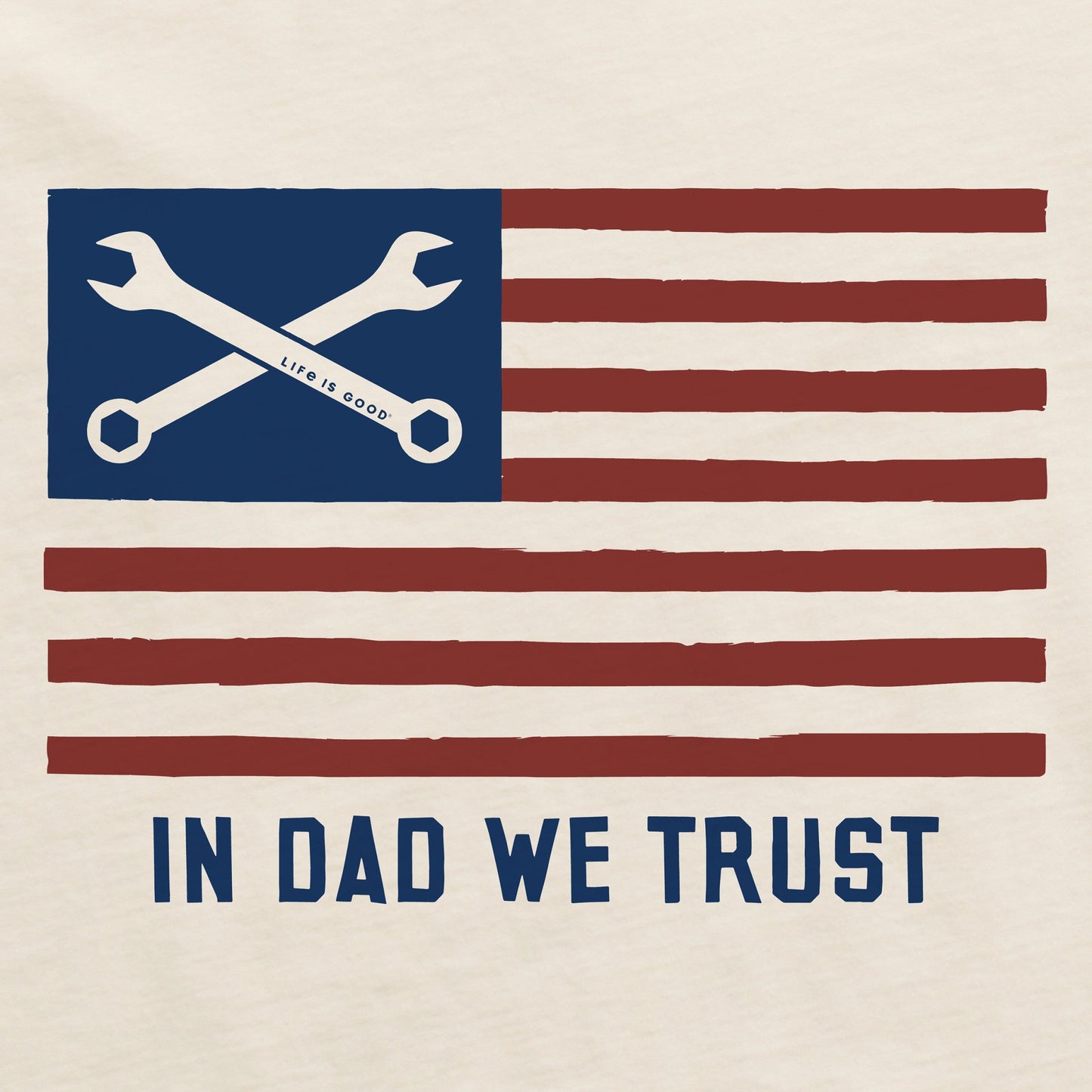 Men's In Dad We Trust Flag Short Sleeve Crusher Tee