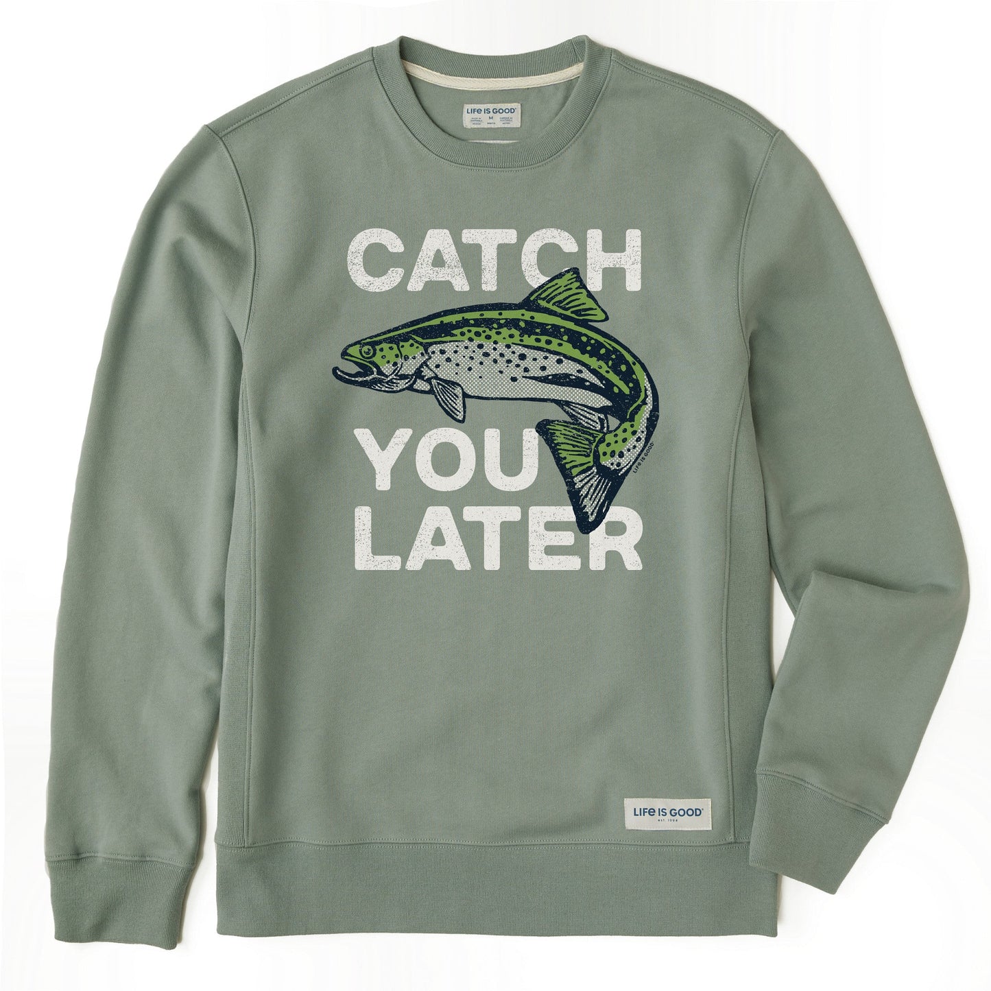 Men's Catch You Later Trout Simply True Fleece Crew