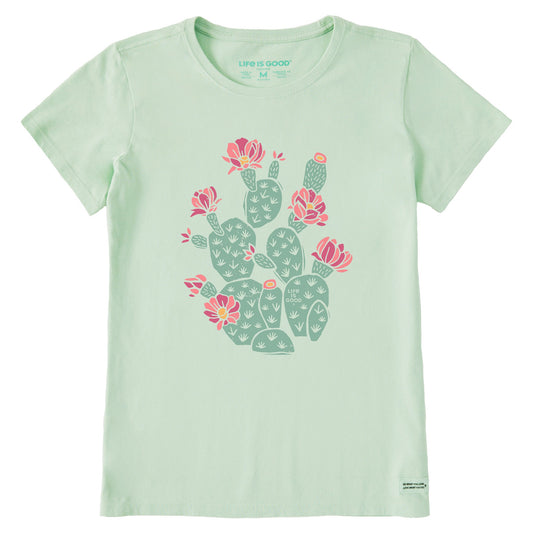 Women's Cactus Flowers Short Sleeve Crusher Tee