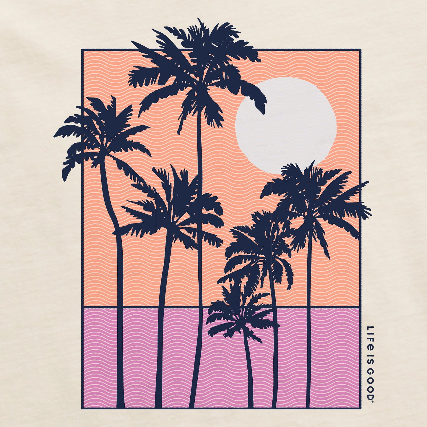 Women's Sunset Behind Palms Short Sleeve Crusher Boxy Tee