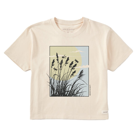 Women's Cattail Sunset Short Sleeve Crusher Boxy Tee