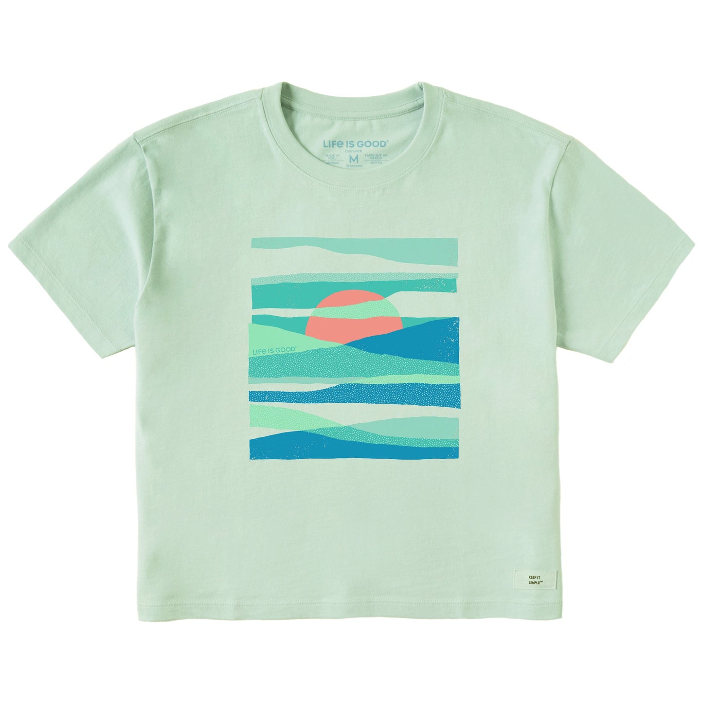 Women's Sunset Through the Clouds Short Sleeve Crusher Boxy Tee