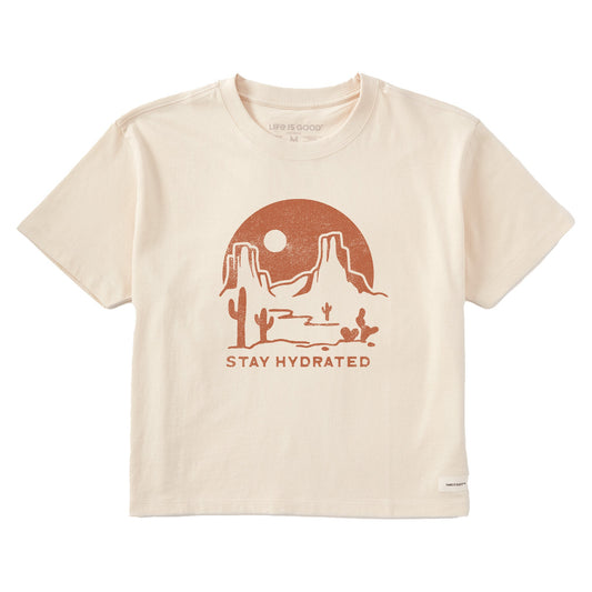 Women's Stay Hydrated in the Desert Short Sleeve Crusher Boxy Tee