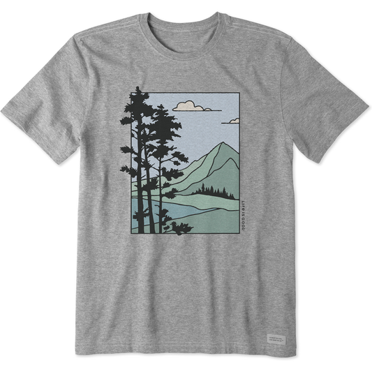 Men's Mountain Landscape Short Sleeve Tee