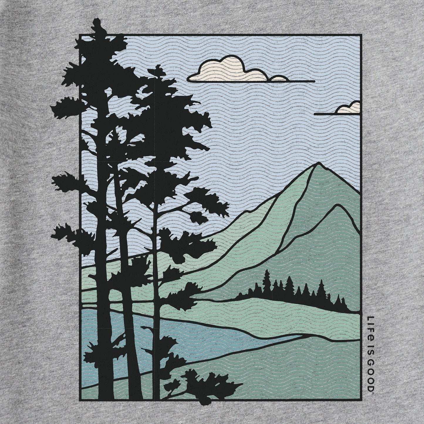 Men's Mountain Landscape Short Sleeve Tee