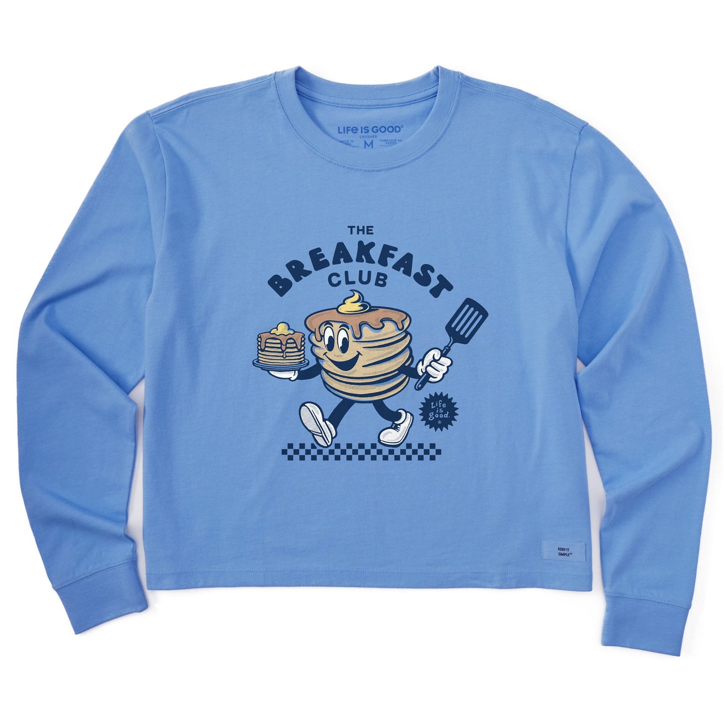Women's The Breakfast Club Pancakes Long Sleeve Crusher Boxy Tee