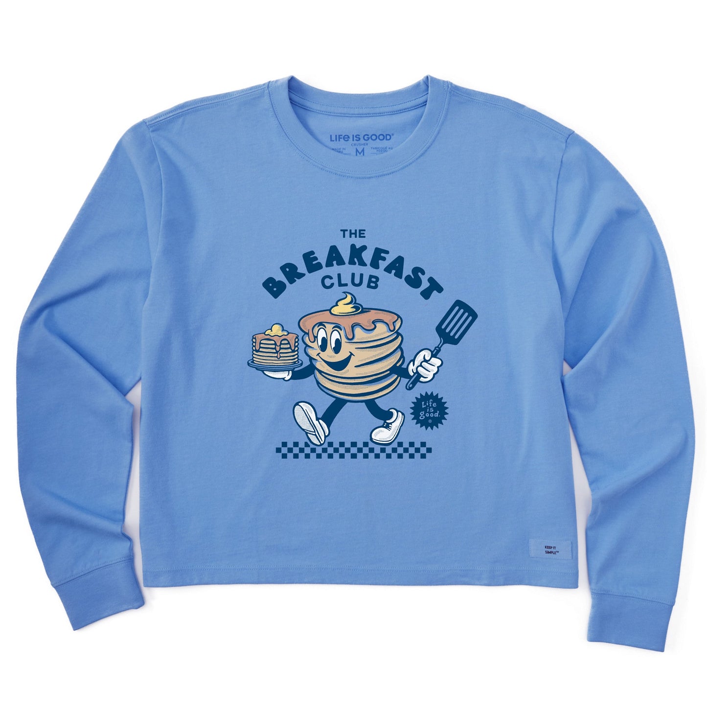 Women's The Breakfast Club Pancakes Long Sleeve Crusher Boxy Tee