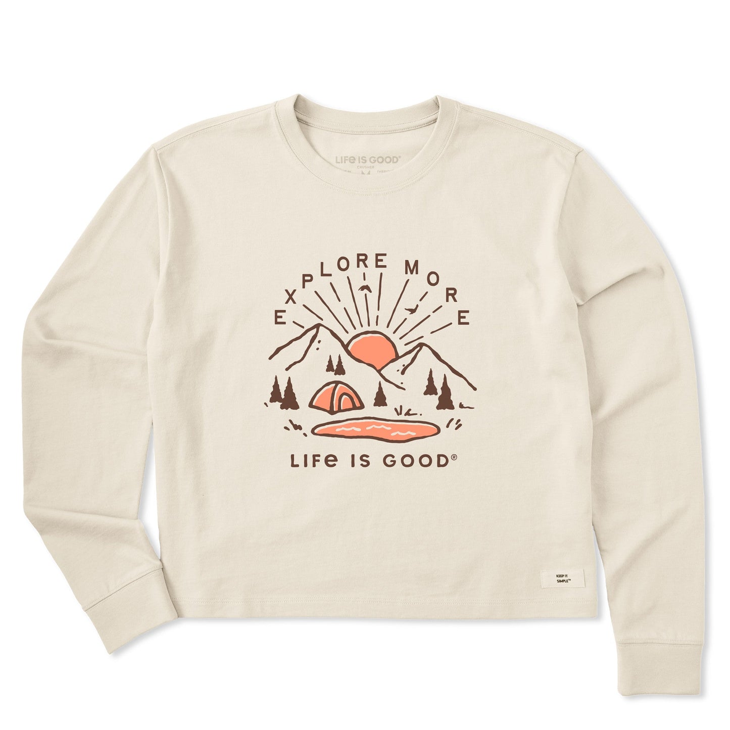 Women's Explore More Sunset Long Sleeve Crusher Boxy Tee