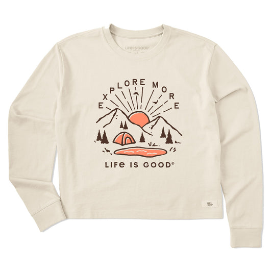 Women's Explore More Sunset Long Sleeve Crusher Boxy Tee