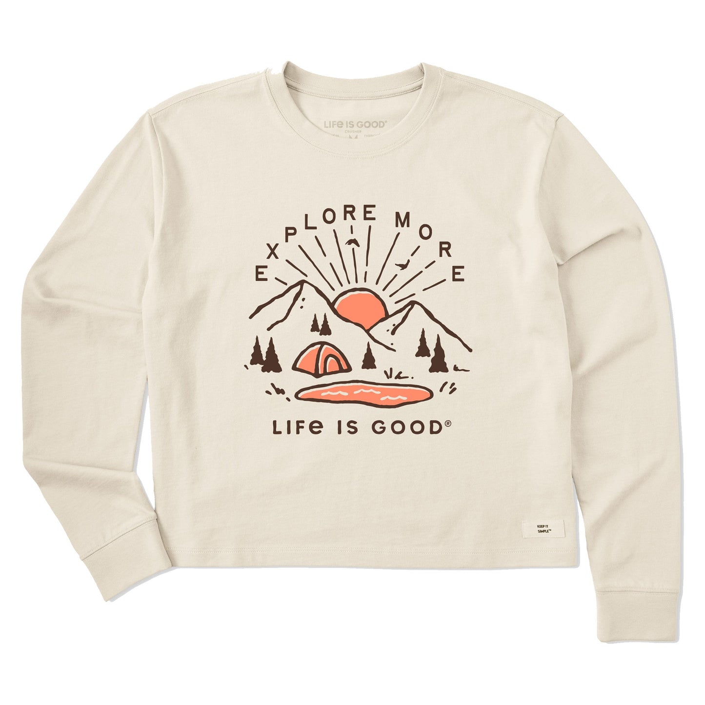 Women's Explore More Sunset Long Sleeve Crusher Boxy Tee
