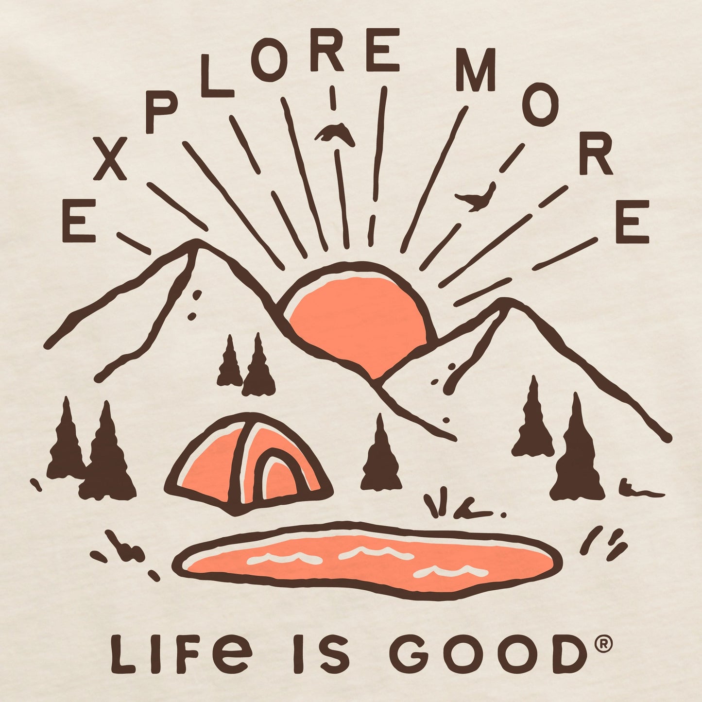 Women's Explore More Sunset Long Sleeve Crusher Boxy Tee