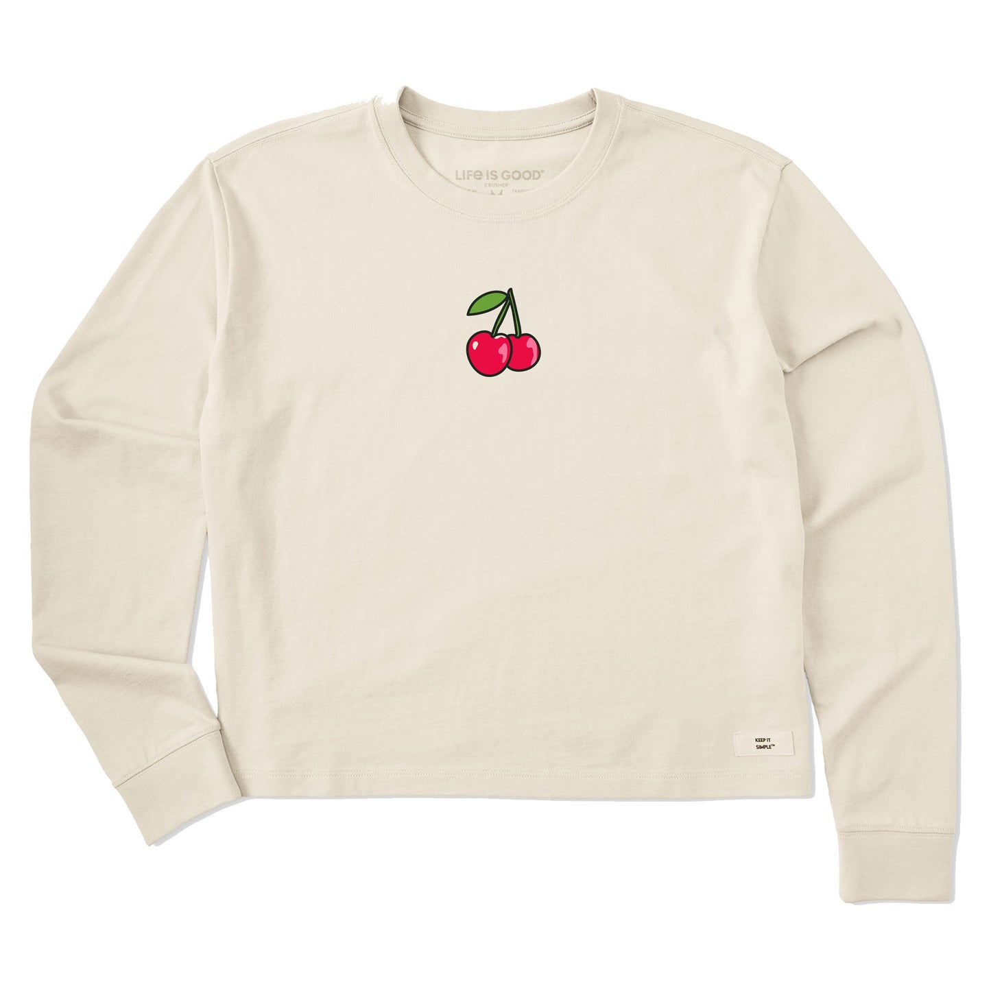 Women's Cherries Long Sleeve Crusher Boxy Tee