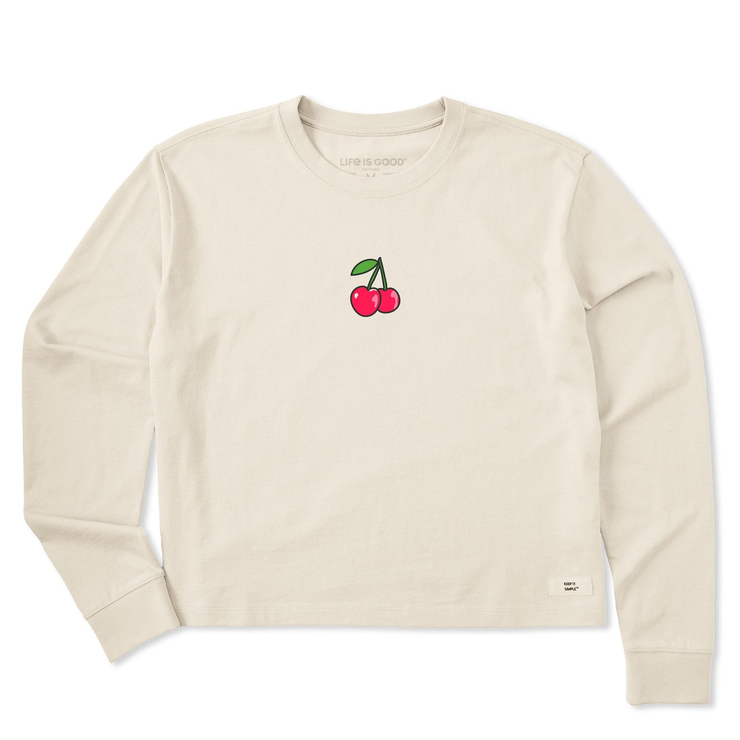 Women's Cherries Long Sleeve Crusher Boxy Tee