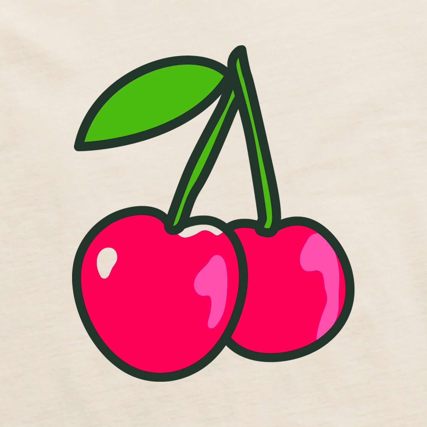 Women's Cherries Long Sleeve Crusher Boxy Tee