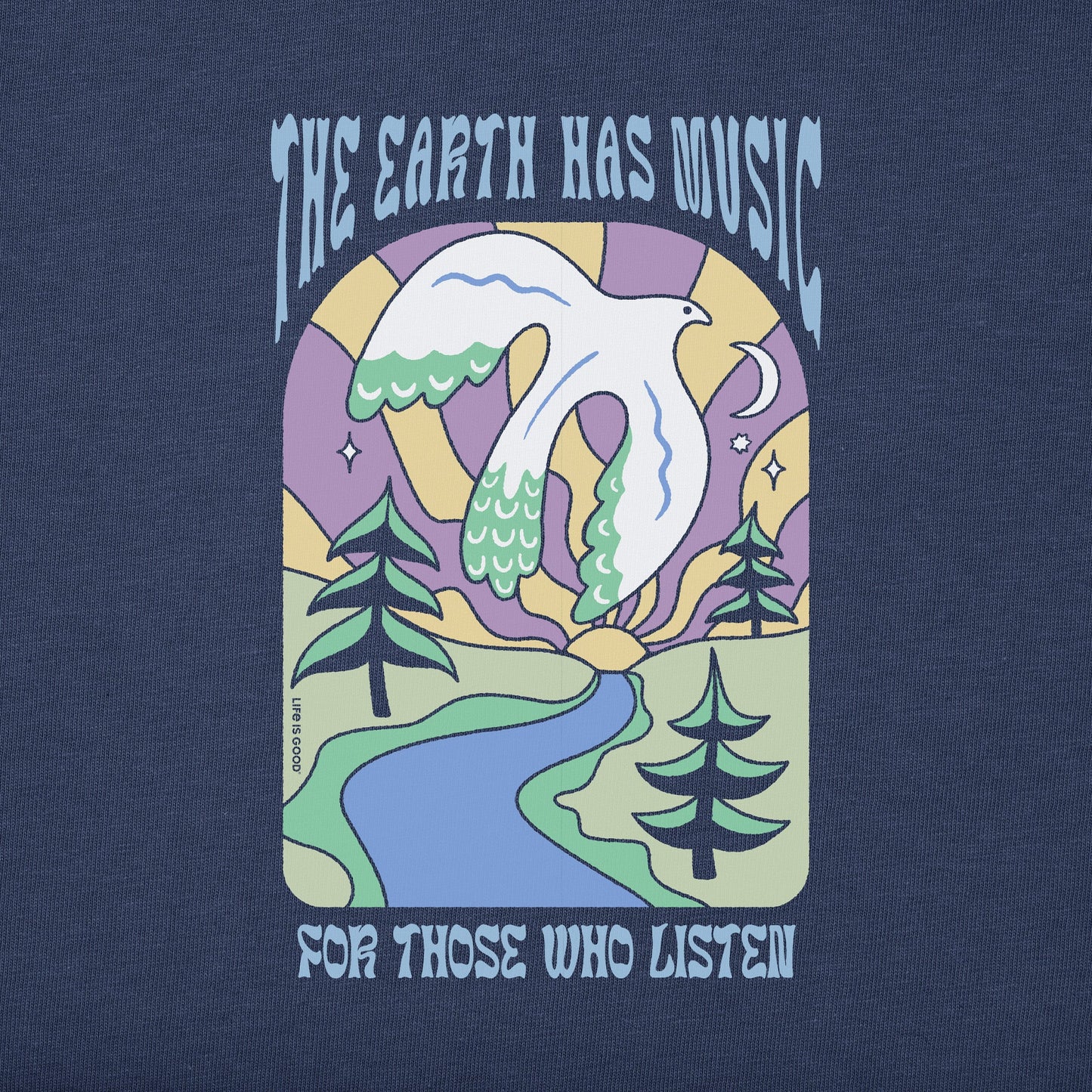 Women's Dove Earth Has Music Long Sleeve Crusher Boxy Tee