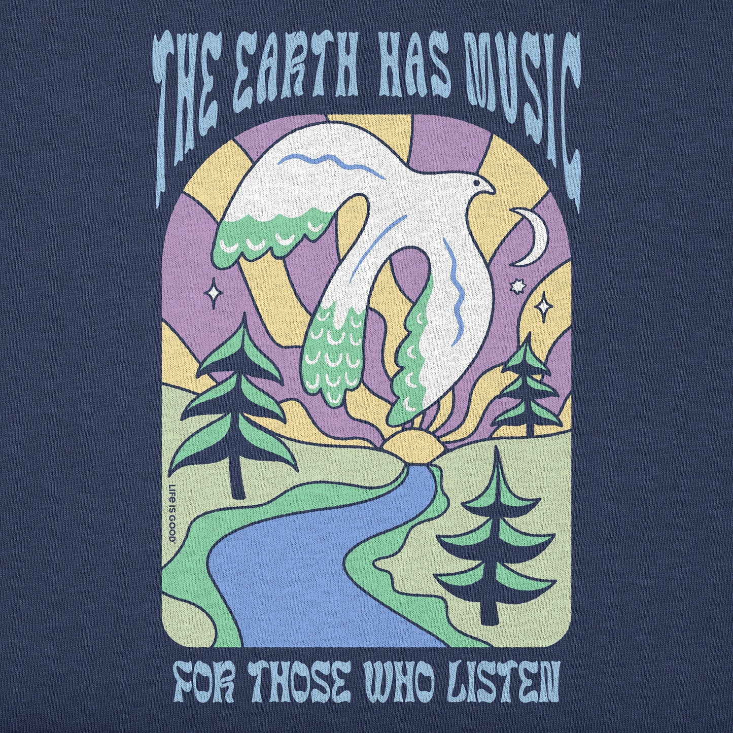 Women's Dove Earth Has Music Long Sleeve Crusher Boxy Tee