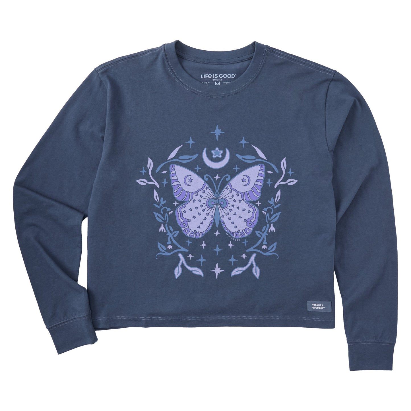Women's Divine Butterfly Long Sleeve Crusher Boxy Tee