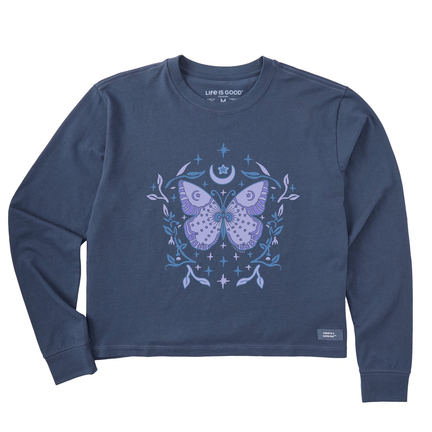 Women's Divine Butterfly Long Sleeve Crusher Boxy Tee