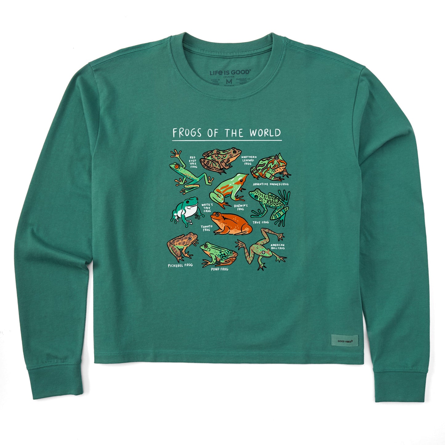 Women's Frogs of the World Long Sleeve Crusher Boxy Tee