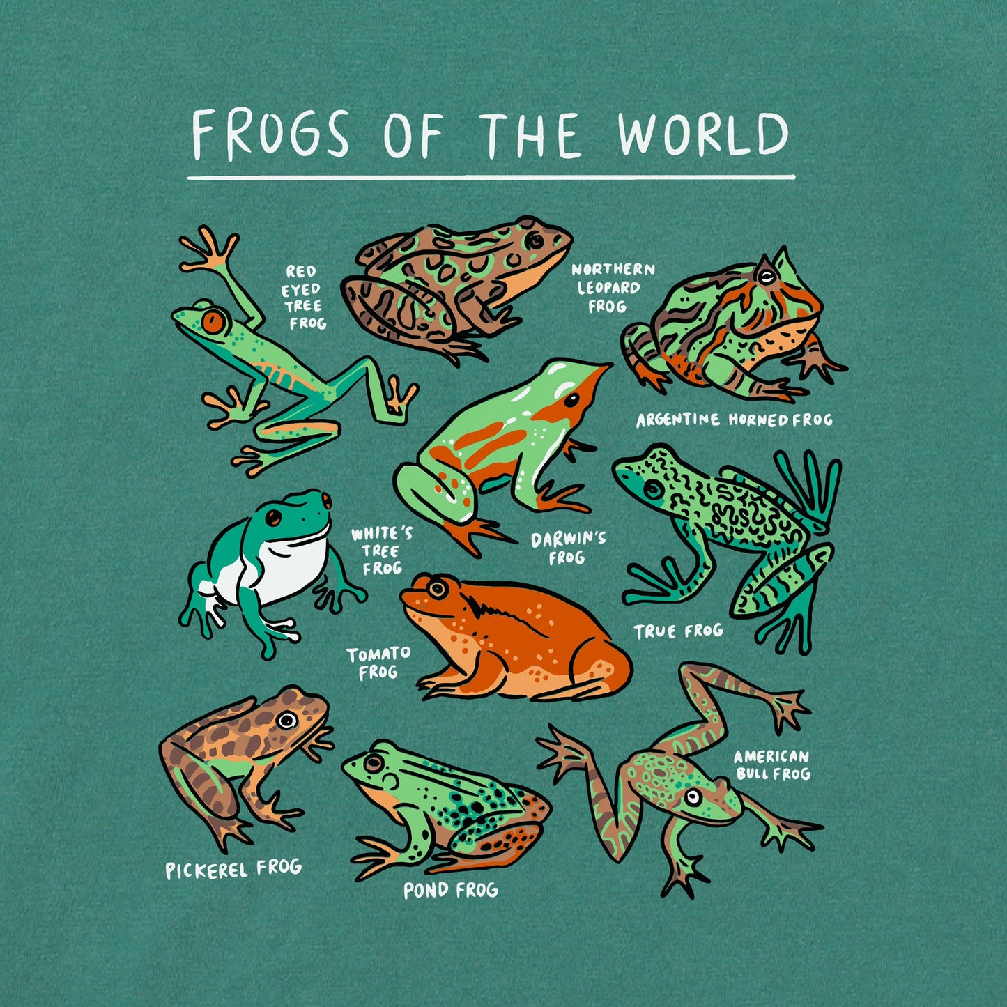 Women's Frogs of the World Long Sleeve Crusher Boxy Tee