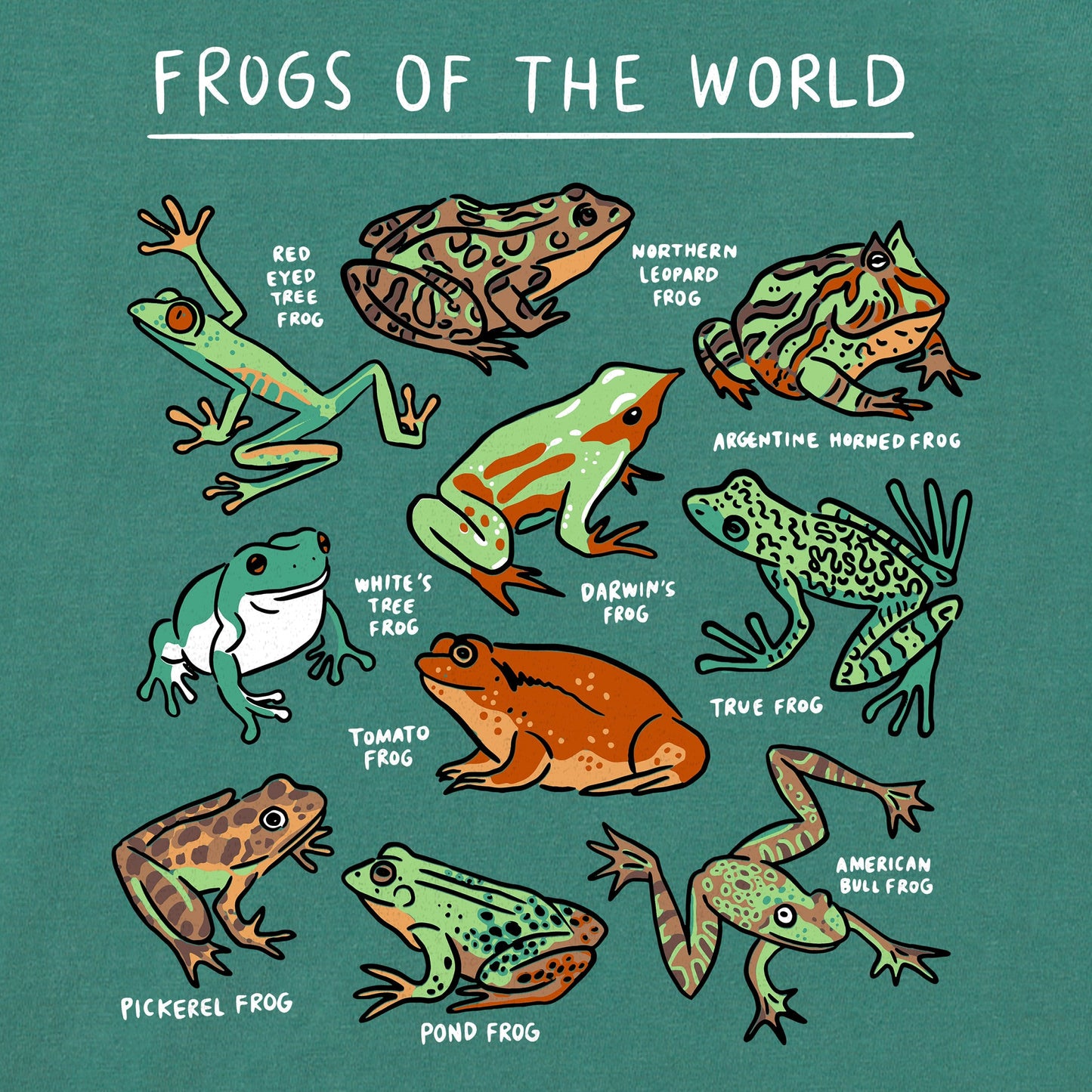 Women's Frogs of the World Long Sleeve Crusher Boxy Tee