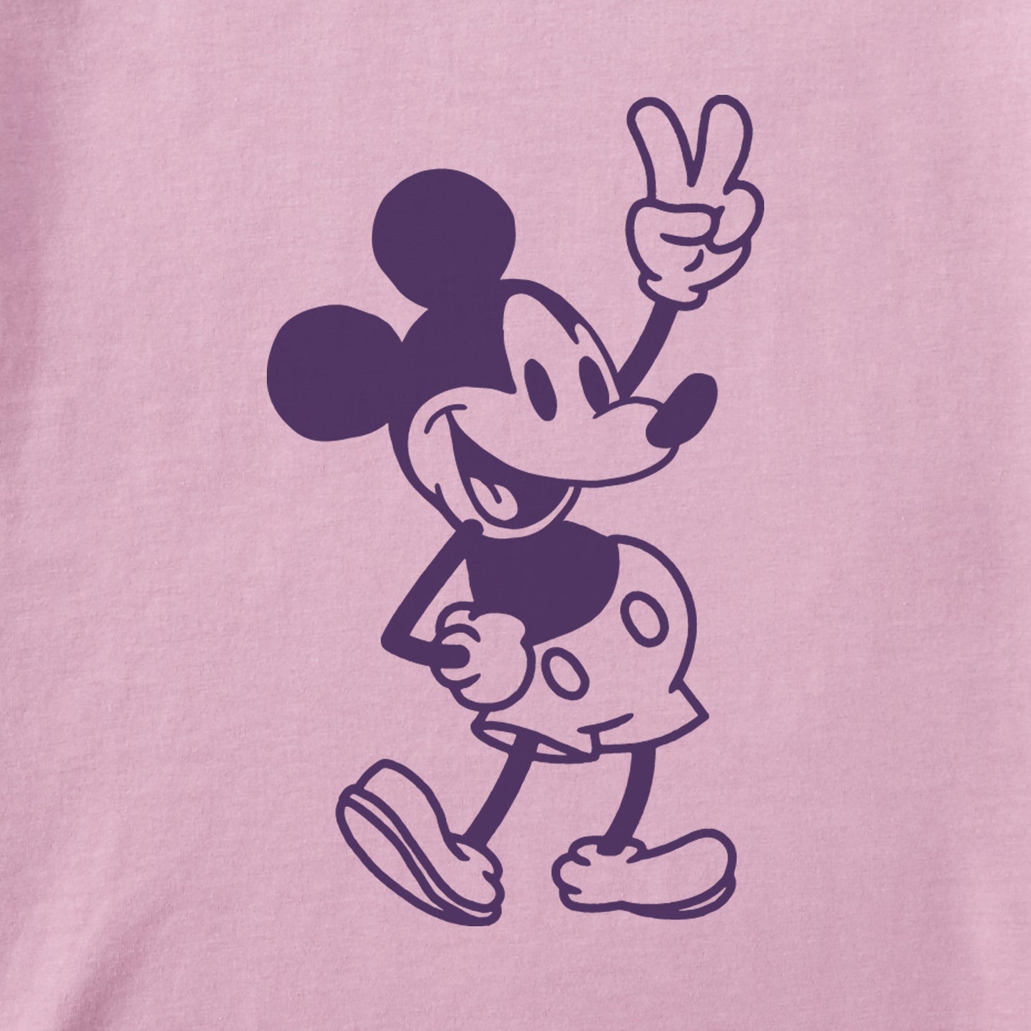 Women's Steamboat Willie Peace Mini Long Sleeve Crusher Boxy Tee