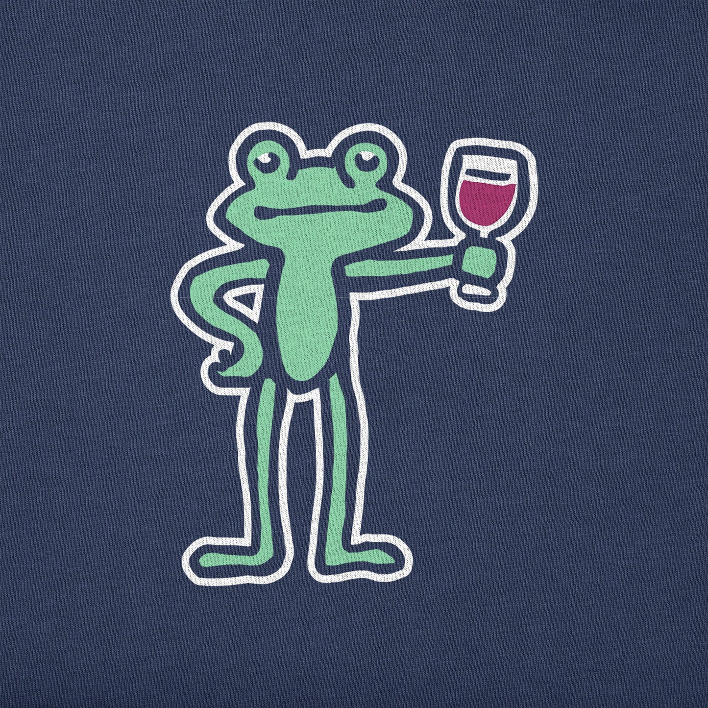 Women's Frog with Wine Long Sleeve Crusher Boxy Tee