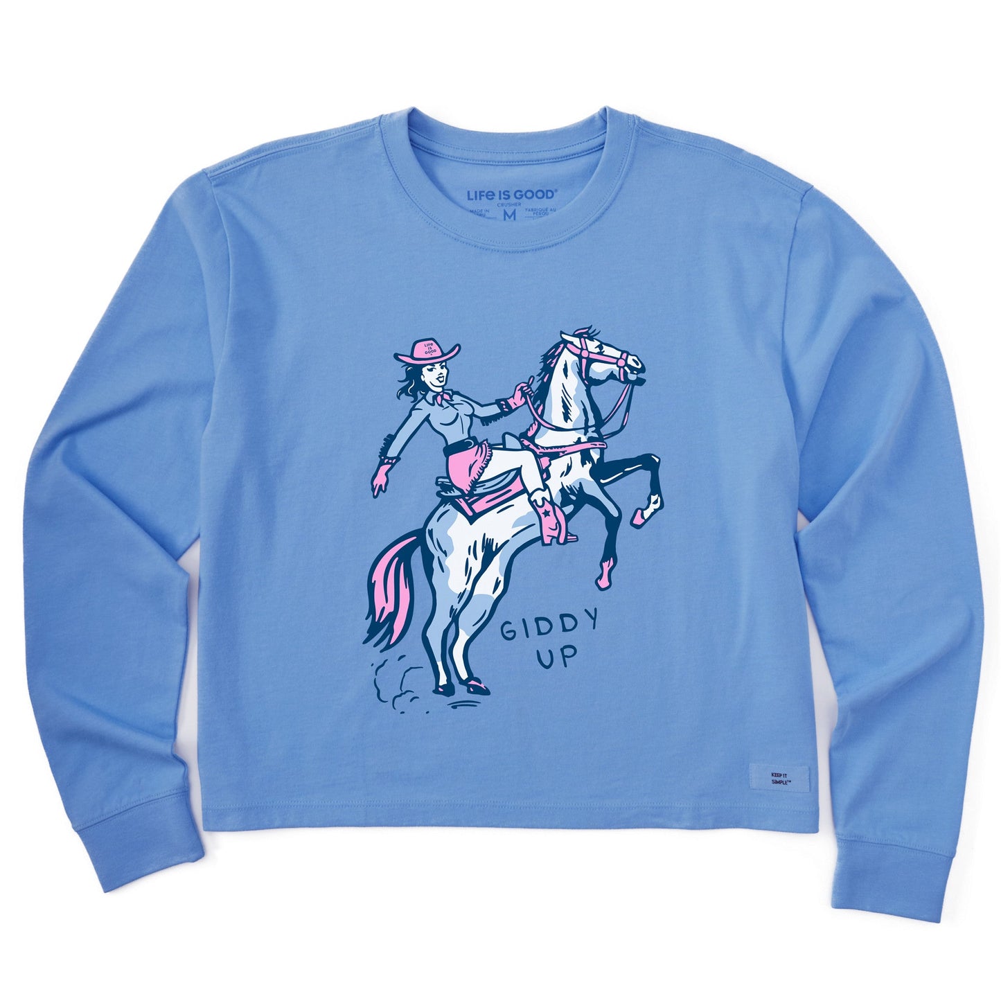 Women's Giddy Up Long Sleeve Crusher Boxy Tee