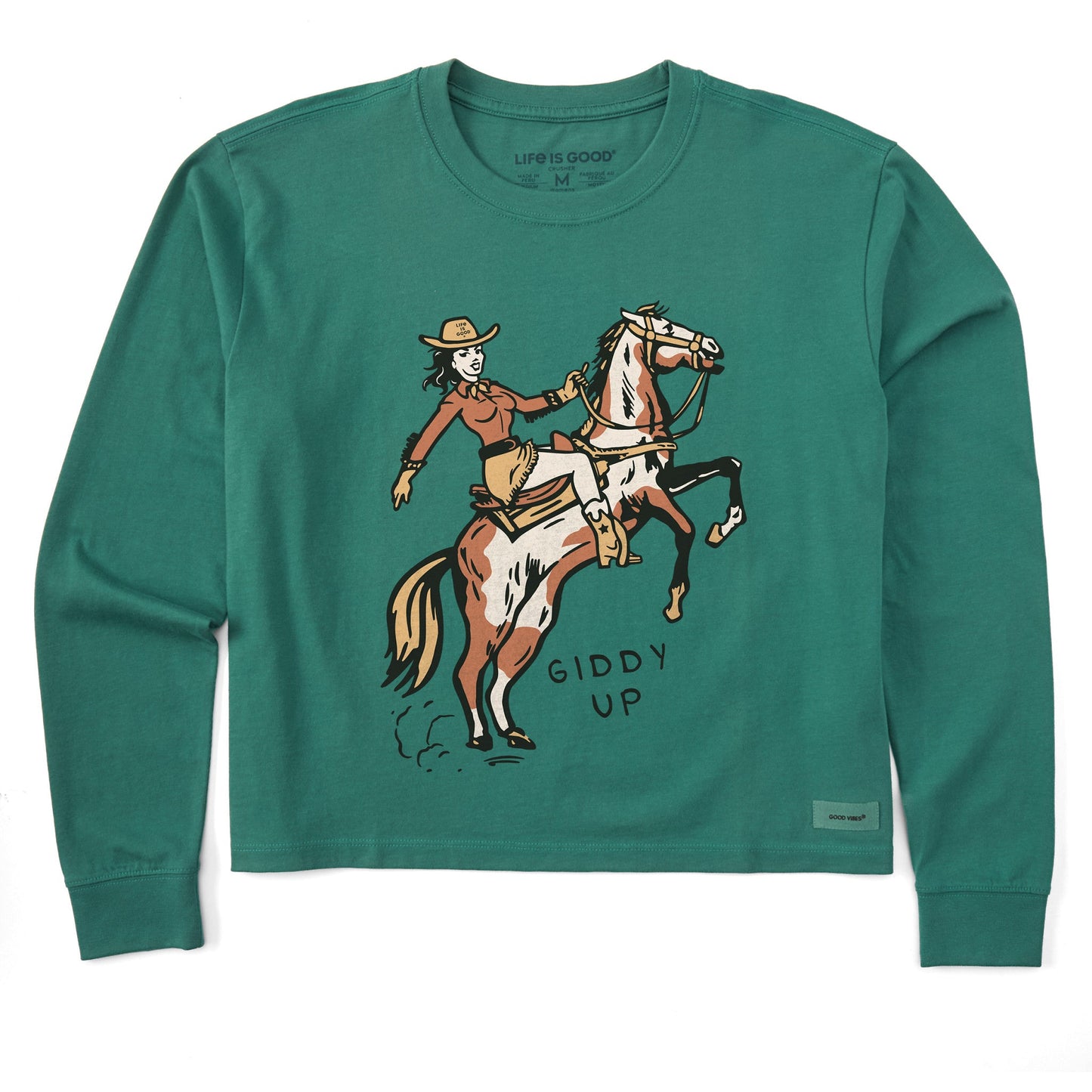 Women's Giddy Up Long Sleeve Crusher Boxy Tee