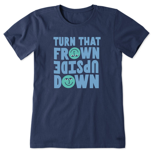 Women's Upside Down Frown Short Sleeve Tee