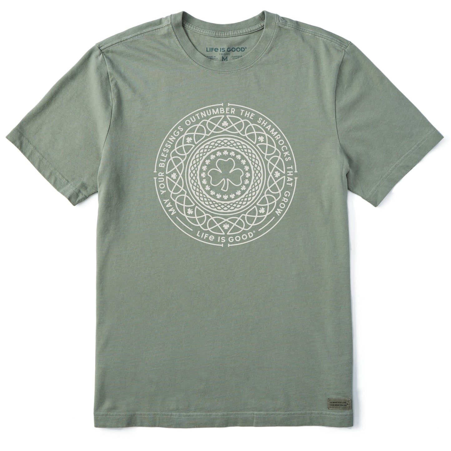 Men's Shamrock Mandala Short Sleeve Crusher Tee
