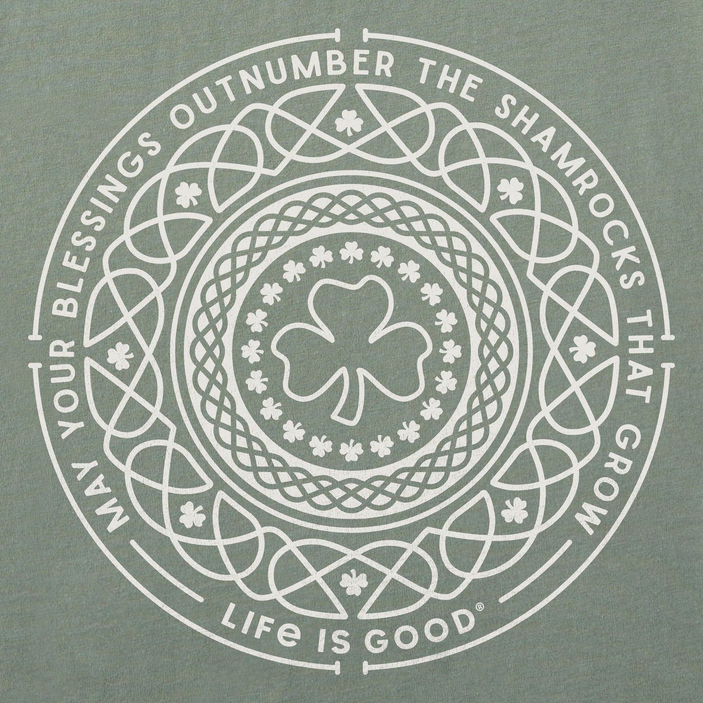 Men's Shamrock Mandala Short Sleeve Crusher Tee