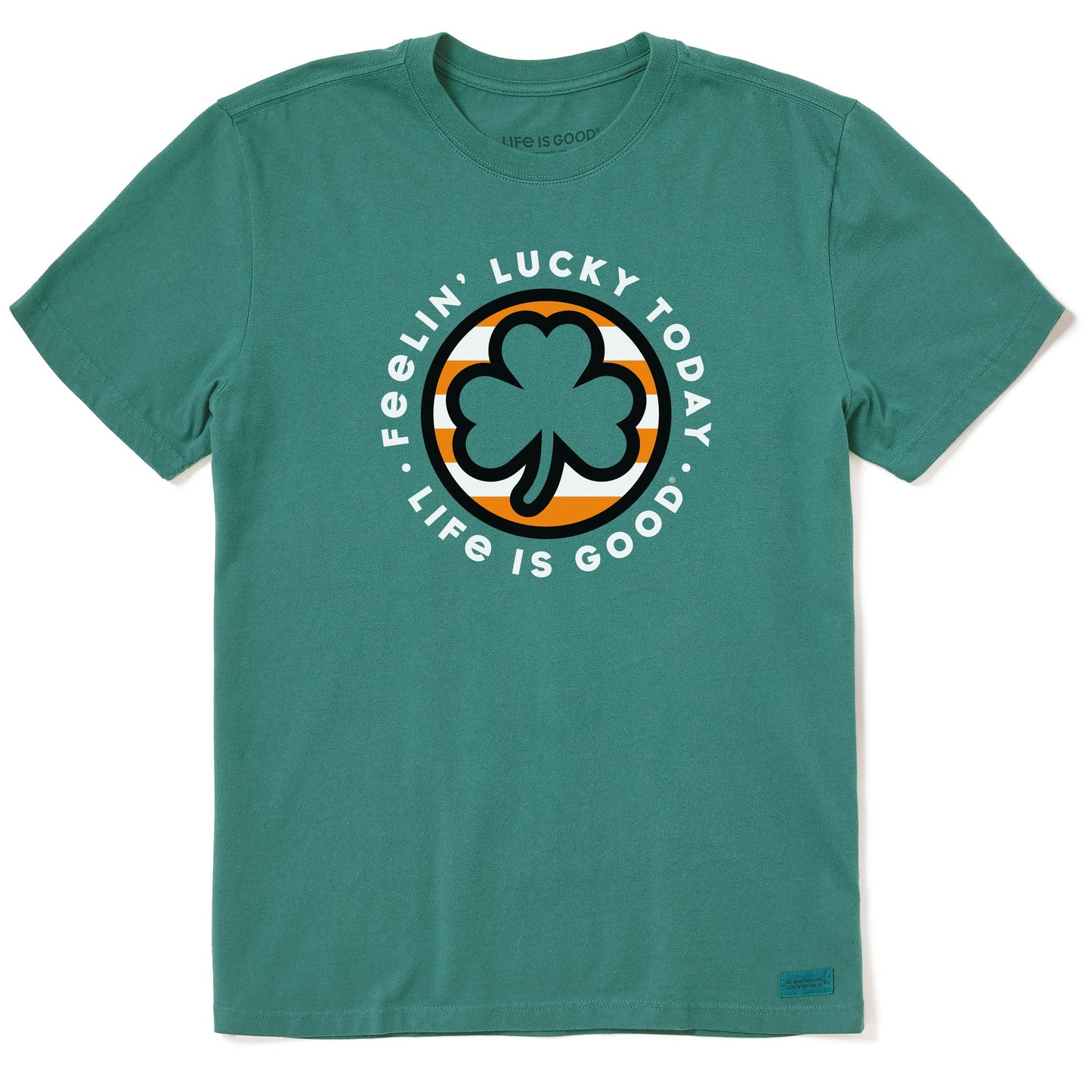 Men's Feelin' Lucky Clover Coin Short Sleeve Crusher Tee