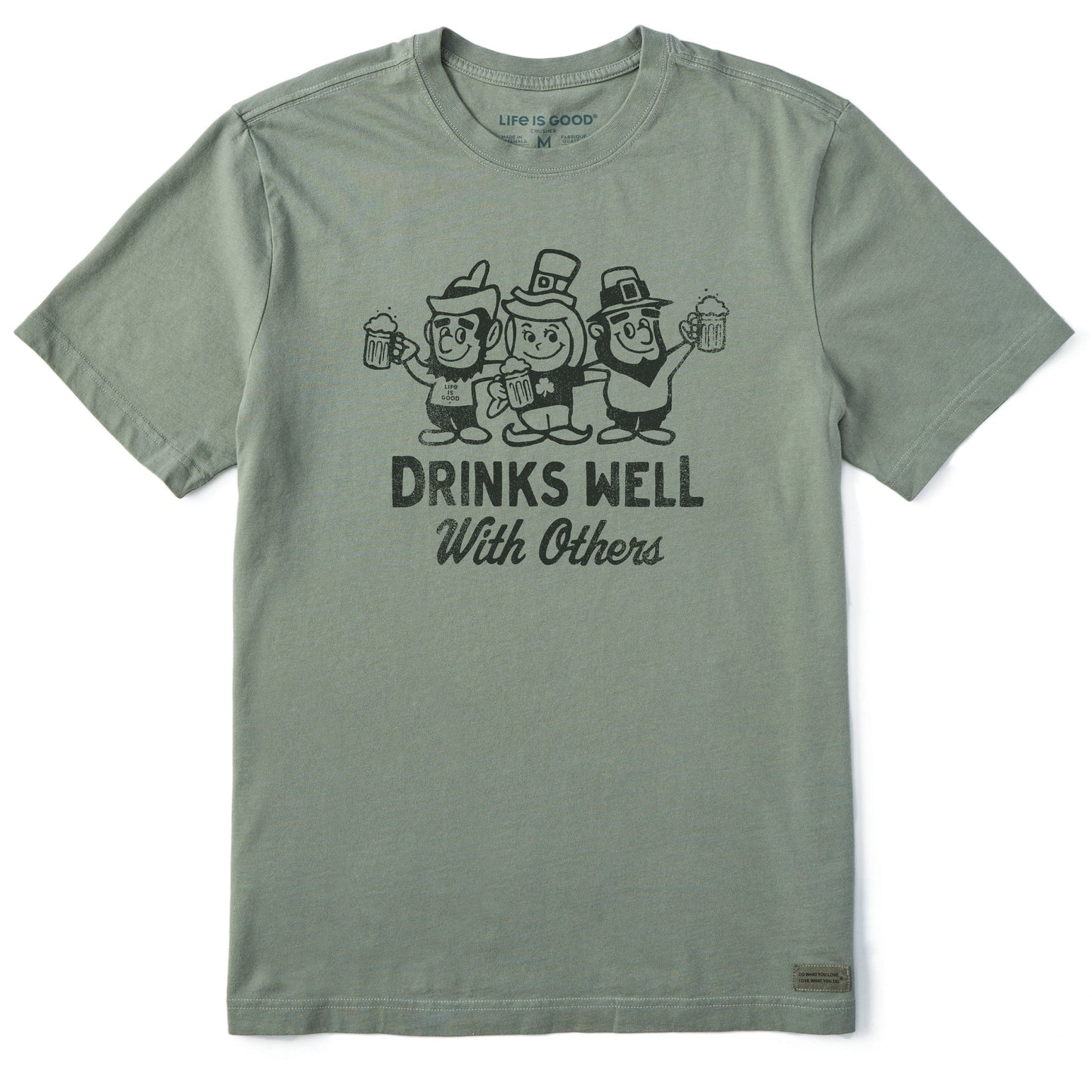 Men's Drinks Well Leprechauns Short Sleeve Crusher Tee