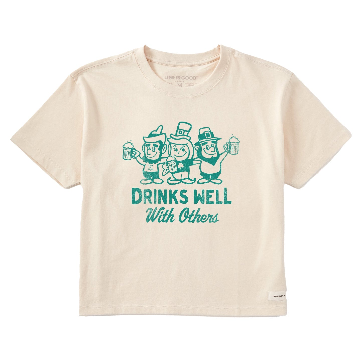 Women's Drinks Well Leprechauns Short Sleeve Crusher Boxy Tee
