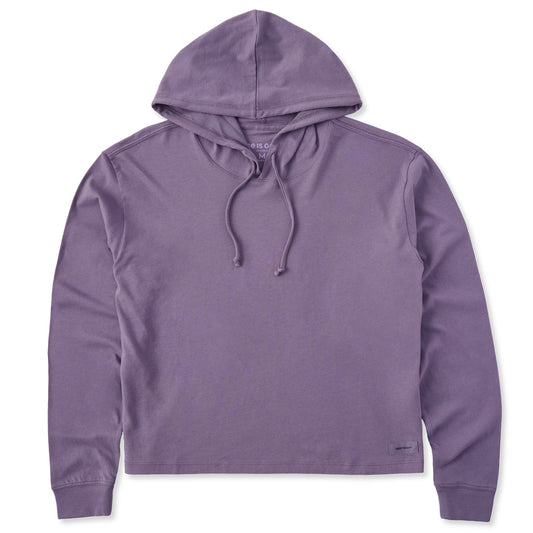 Women's Solid Crusher Boxy Hoodie