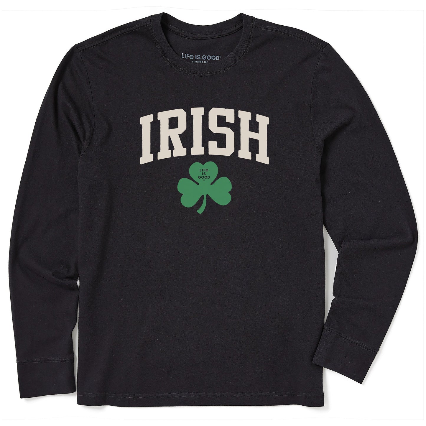Men's Irish Clover Long Sleeve Crusher Tee